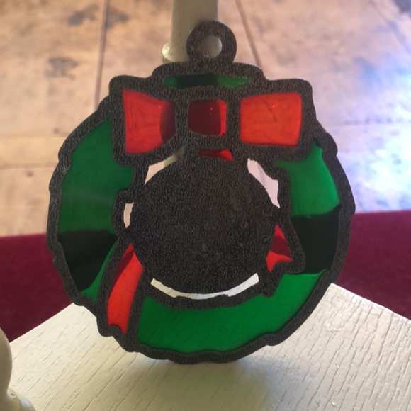 Bird Ornament stain glass with metal - Picture 8 of 13